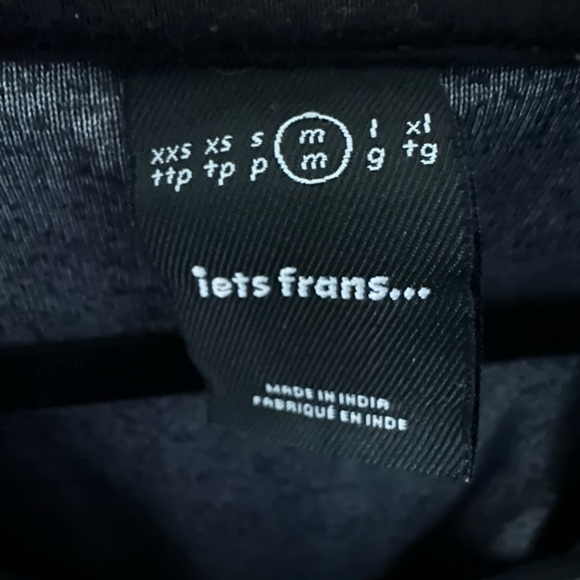 IETS FRANS Urban Outfitters Black Hoodie Top - Picture 3 of 3